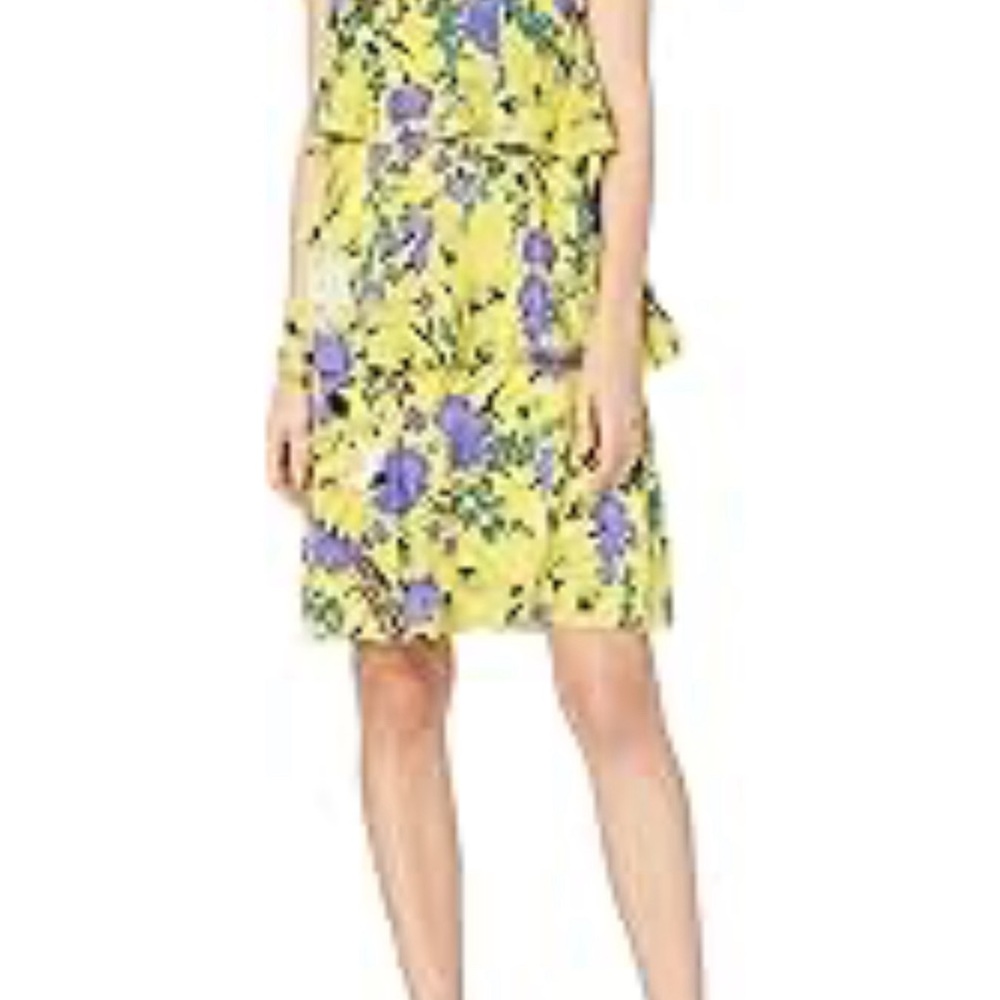 Floral Yellow Mini Dress